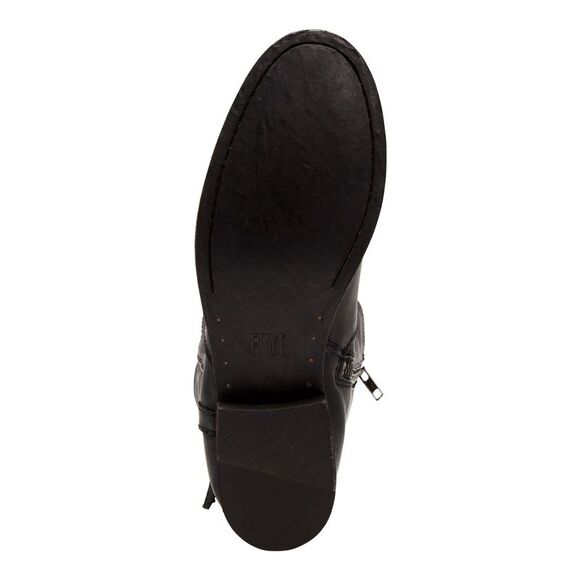 NWT FRYE Womens Black Strap Melissa Toe Block Heel Leather Riding Boot 7.5 B - Picture 2 of 5